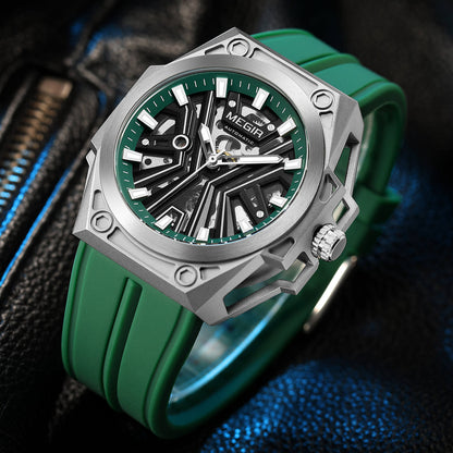 Skeleton Face Mechanical Watch - Stainless Steel Waterproof