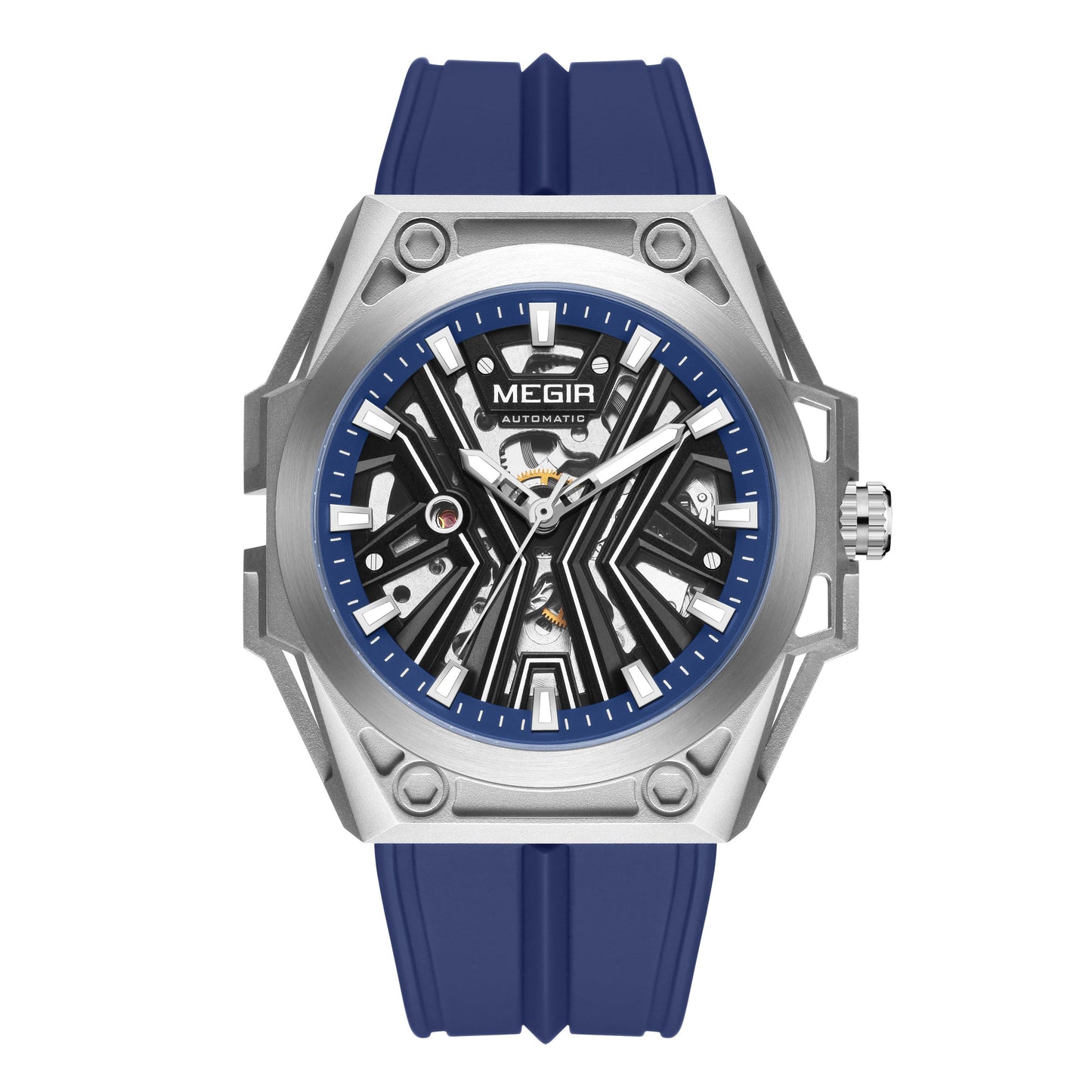 Skeleton Face Mechanical Watch - Stainless Steel Waterproof