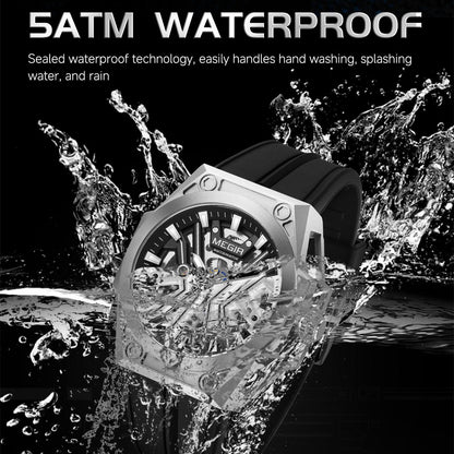 Skeleton Face Mechanical Watch - Stainless Steel Waterproof