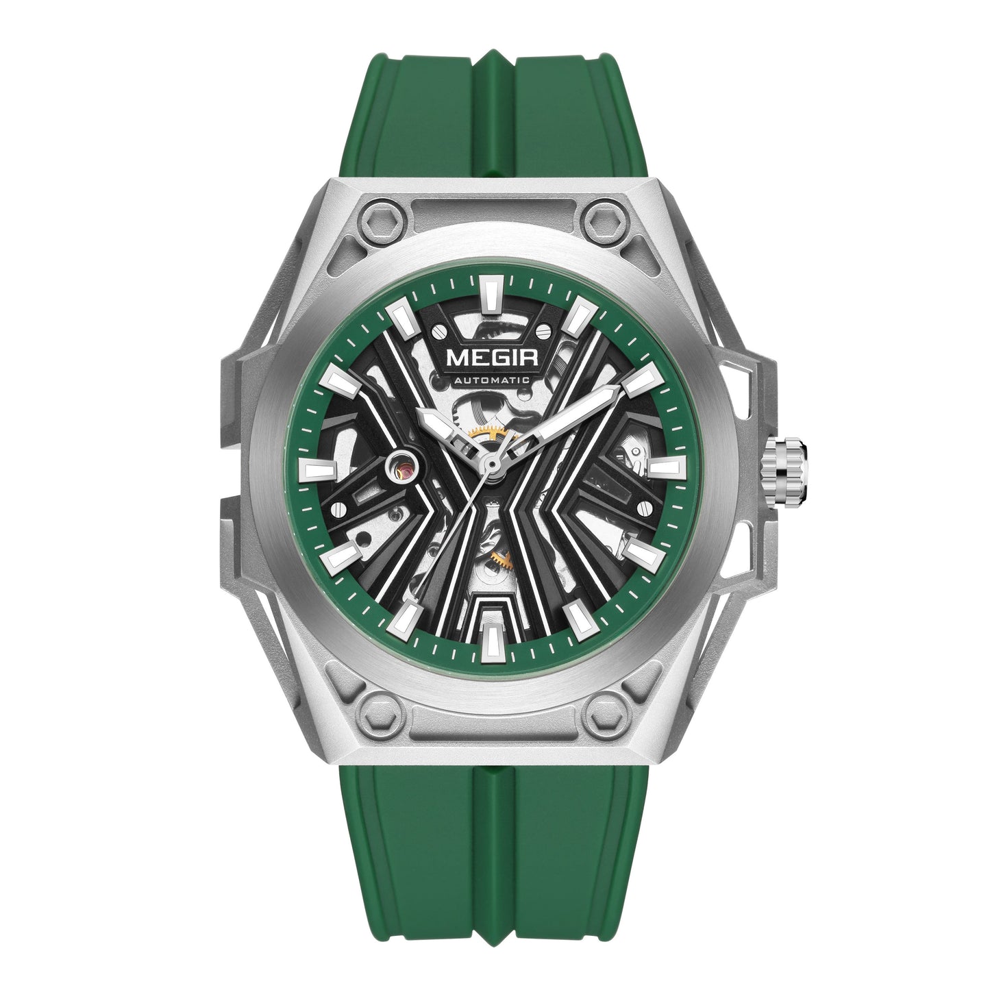 Skeleton Face Mechanical Watch - Stainless Steel Waterproof