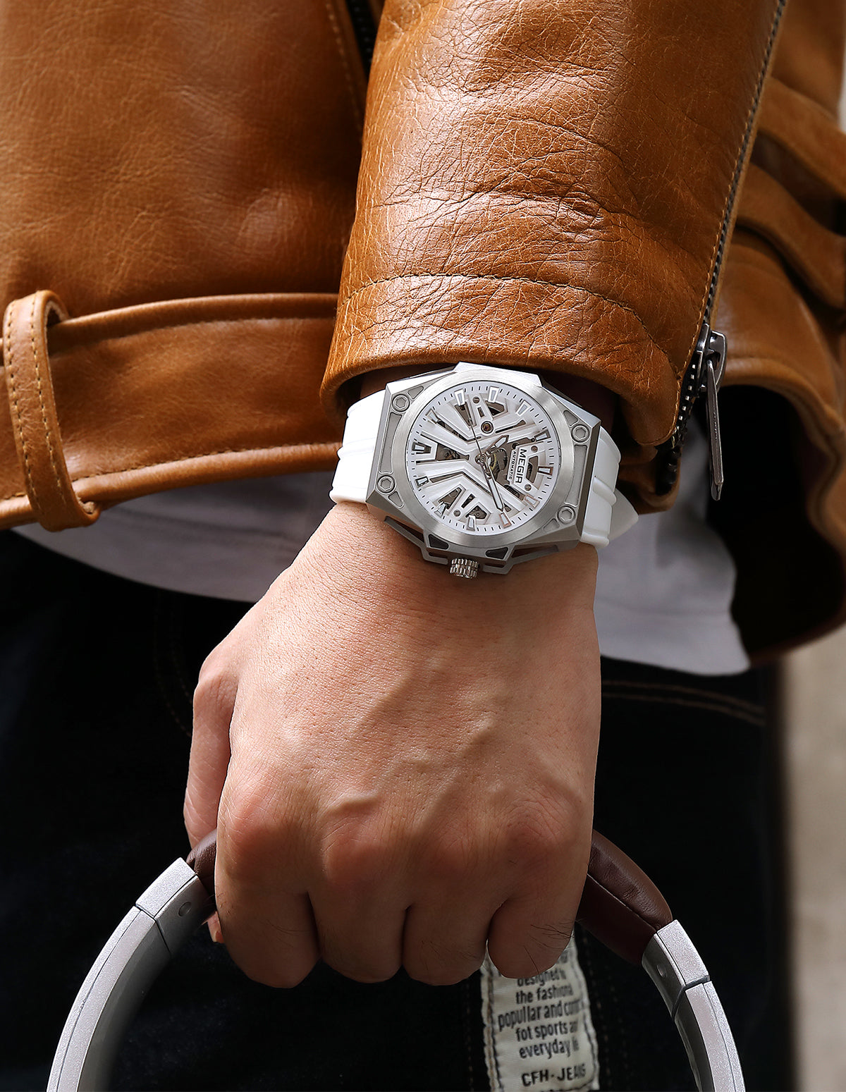 Skeleton Face Mechanical Watch - Stainless Steel Waterproof