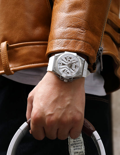 Skeleton Face Mechanical Watch - Stainless Steel Waterproof