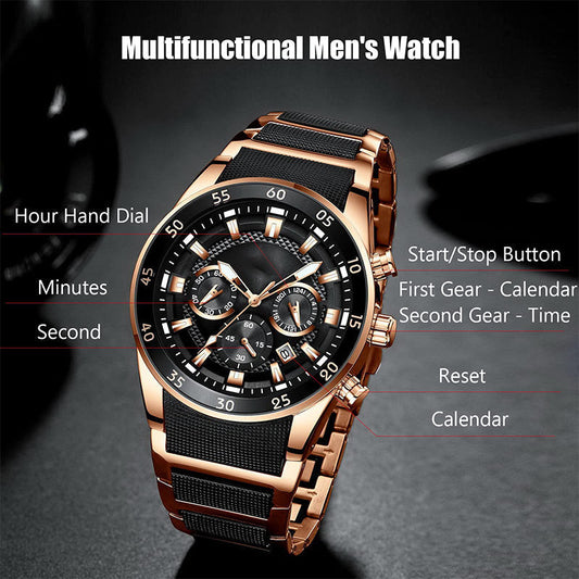 ⏳Time-limited Special⌛Men's Waterproof Multifunctional Quartz Watch